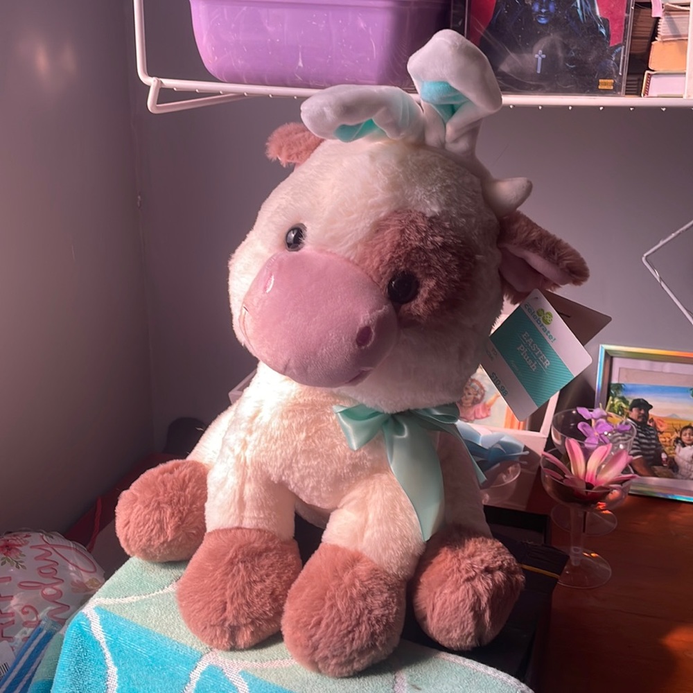 Easter cow plush